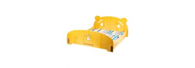 Cama madera beige mascota