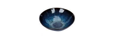 Bowl cerámica estampado azul+marrón