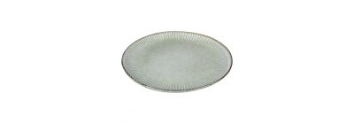Plato cerámica gris y marrón