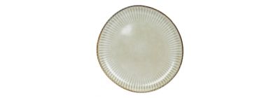 Plato cerámica gris y marrón