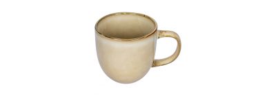 Jarra cerámica beige y marrón