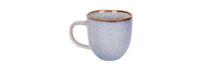 Jarra cerámica gris y marrón