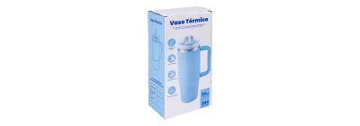 Envase aluminio 30 oz celeste