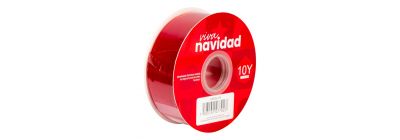 Cinta navideña afelpada roja