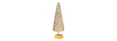 Árbol navideño escarchado champagne