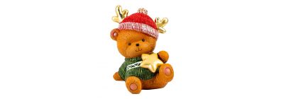 Oso navideño con luz