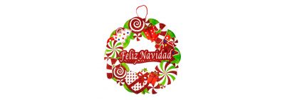 Figura colgante escarchada Navidad