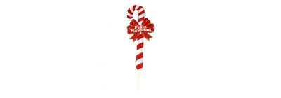 Estaca bastón Feliz Navidad