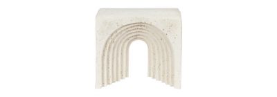 Adorno blanco relieve arcoíris