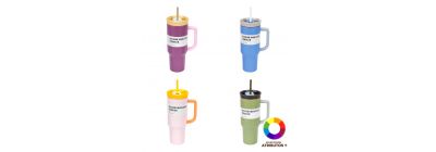 Envase aluminio con pajilla y asa