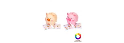 Alcancía cerdito con corona