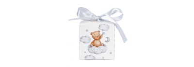 Caja cartón estampado oso bebé