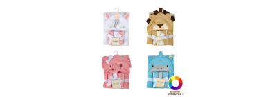 Toalla baño capucha y paño bebé