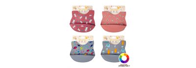 Babero silicón estampado gatos