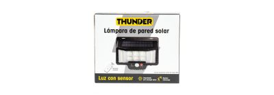 Lámpara solar pared negra