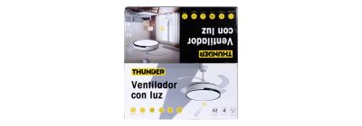 Ventilador techo blanco y negro