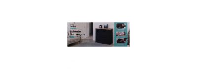 Mueble metálico con cajones tela