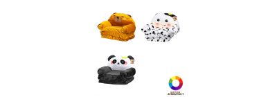 Sillón plegable afelpado infantil