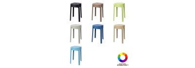 Taburete plástico funcional hogar