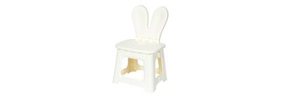 Banco plegable plástico blanco