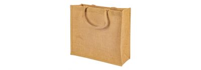 Bolsa yute marrón grande
