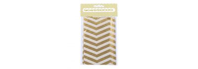 Papel seda rayas blanco dorado
