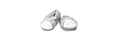 Pantuflas Totoro gris blanco