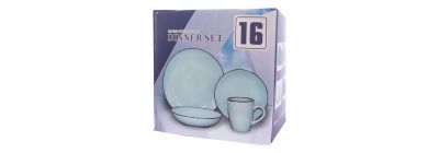 Vajilla porcelana negra con borde