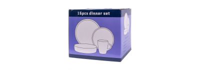 Vajilla porcelana beige 16 piezas