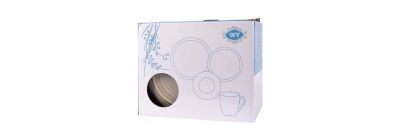 Vajilla porcelana beige con relieve