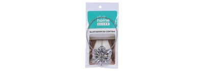 Sujetador cortina flor plateado