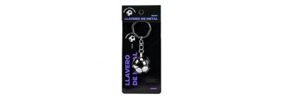 Llavero metálico bola fútbol
