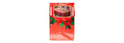 Mantel plástico navideño rojo