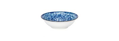 Bowl azul blanco cerámica