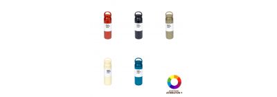 Envase metálico compacto con asa