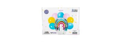 Globo metálico arcoíris marino