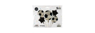 Globo metálico fútbol y estrellas