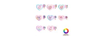 Pintura de diamantes Sanrio corazón