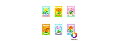Bloque plástico diseño flor