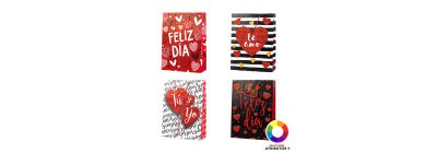 Bolsa papel corazones grande