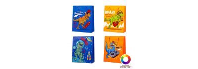 Bolsa papel dinosaurio mediana