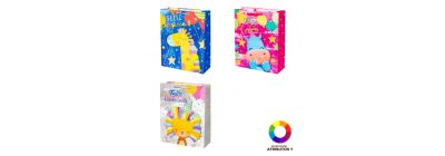 Bolsa papel cumpleaños con escarcha