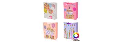 Bolsa papel estampado con escarcha