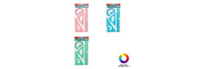 Juego geometría plástico 30cm