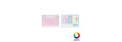 Planificador semanal multicolor