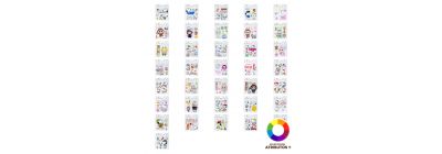 Stickers personajes plástico