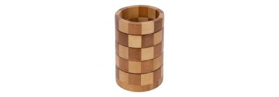 Portacubiertos bambú cuadros