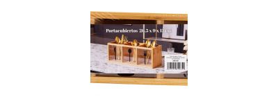 Portacubiertos bambú estampado