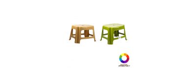 Banco plastico estampado con relieve surtido