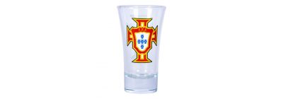 Vaso tequilero escudo portugal 8,5x15cm vidrio
